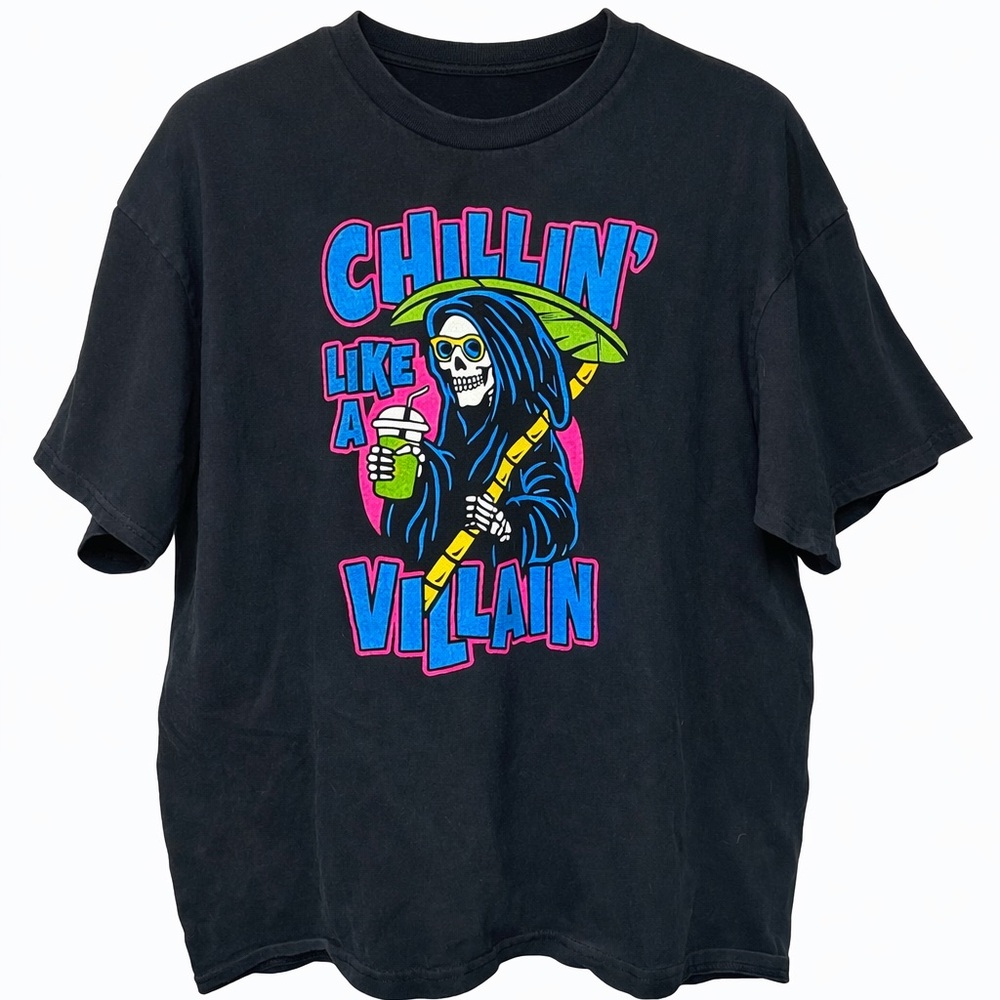 Chillin' Like a Villain Black Kids T-Shirt